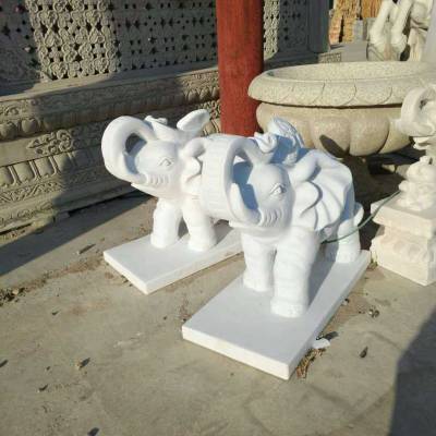 动物雕塑 /大象工艺品摆件 /大象石雕制造